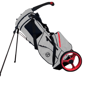 Zero Friction Wheel Pro Push Cart & Stand Bag, Grey