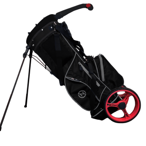 Zero Friction Wheel Pro Push Cart & Stand Bag, Black
